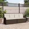 vidaXL Garden Bench Brown Poly Rattan