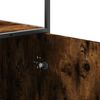 vidaXL Highboard Smoked Oak Engineered Wood, Metal Tall Highboard