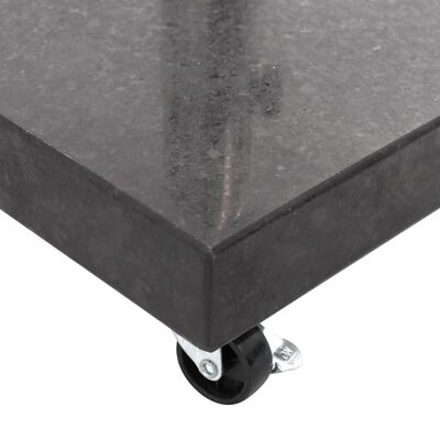 vidaXL Parasol Base Granite 66.1 lb Square Black