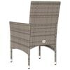 vidaXL Patio Chairs with Cushions 2 pcs Grey Poly Rattan