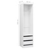 vidaXL Wardrobe High gloss white Engineered wood Compact Wardrobe