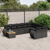 vidaXL Garden Sofa Set Black