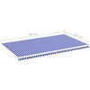 vidaXL Replacement Awning Fabric Blue and White Polyester with PU coating