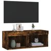 vidaXL TV Cabinet Smoked oak Engineered wood 31.5 in x 11.8 in x 11.8 in