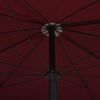 vidaXL Garden Parasol Bordeaux Red Steel, Polyester Large Tiltable