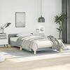 vidaXL Bed Frame With Headboard Light grey