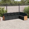 vidaXL Garden Sofa Set Black PE rattan Large Modular Garden Sofa Set