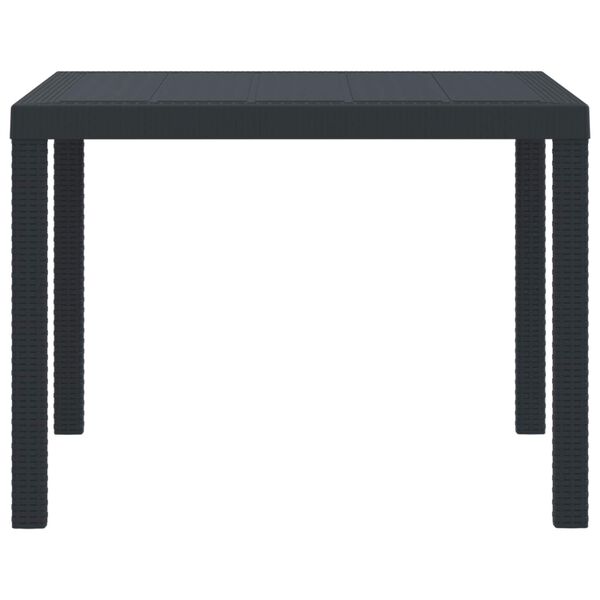 vidaXL Garden Dining Table Anthracite 39.37 x 39.37 x 28.74 in