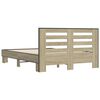 vidaXL Bed Frame Sonoma oak Engineered wood, metal Full Durable