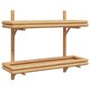 vidaXL Wall Shelf with Shelf Wall-mounted Brown 39 x 26 x 60 cm Bamboo