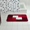 RIDDER Bath Mat Red Polyester 23.6 x 35.4 in Bath Mat Rectangular