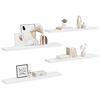 vidaXL Wall Shelf Set of 4 White Honeycomb MDF, metal