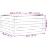 vidaXL Garden Planter White Solid pinewood 19.7x19.7x9.1 in