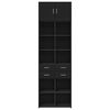 vidaXL Storage Cabinet Black Engineered Wood Large Storage Cabinet
