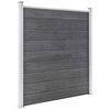vidaXL WPC Fence Set 5 Square + 1 Slanted 379.9"x73.2" Gray