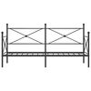vidaXL Daybed With Trundle Black Steel 35.4x79.0 in mattress size