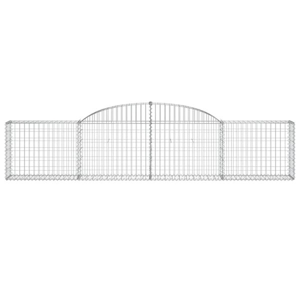vidaXL Gabion Basket Set of 10 Silver Galvanized Iron