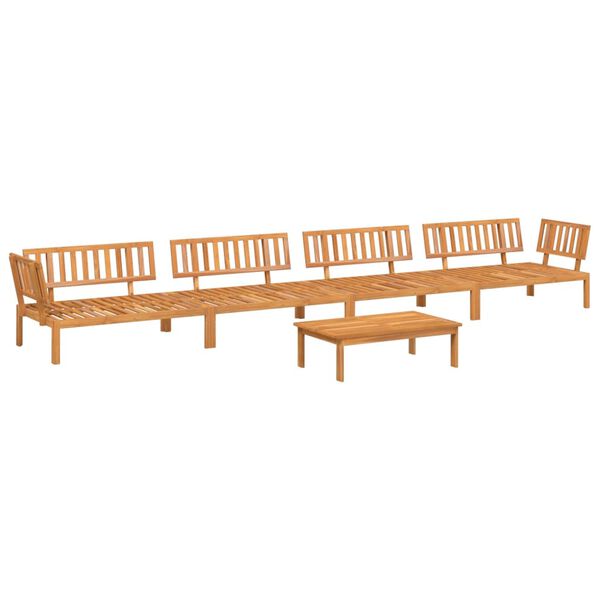 vidaXL Pallet Sofa Set Natural wood Solid acacia wood Large Modular
