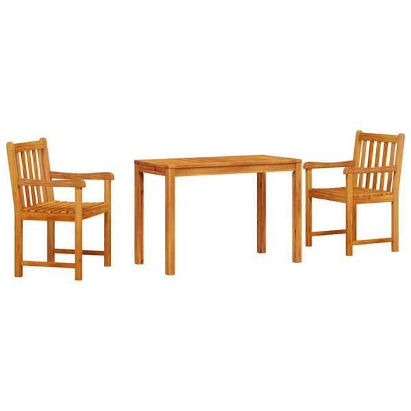 vidaXL Garden Dining Set 3 pcs Brown solid acacia wood