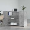 vidaXL Reception Desk Concrete Grey Engineered wood 70.9 x 19.7 x 40.7 in
