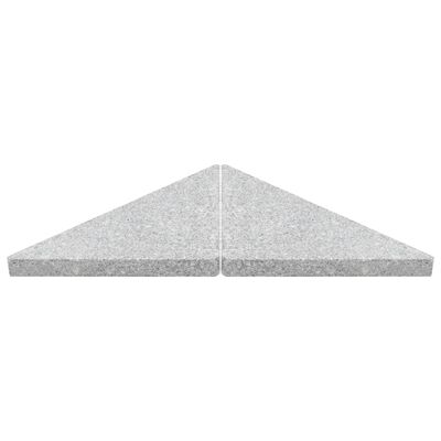 vidaXL Umbrella Weight Plate Granite 33.1 lb Triangular Gray