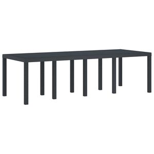 vidaXL Garden Dining Table Anthracite 98.43 x 39.37 x 28.74 in