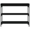vidaXL Console Table Black Engineered wood Medium Adjustable Feet