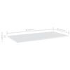 vidaXL Shelf Set of 4 High gloss white Engineered wood Shelf
