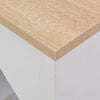 vidaXL Bar Table White, Natural Engineered wood 45.3 x 23.2 x 78.7 in