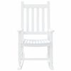 vidaXL Rocking Chair Set of 2 White Solid Poplar wood Small Durable