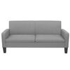 vidaXL Sofa Light Gray Fabric, Foam, Pinewood Standard Removable Covers