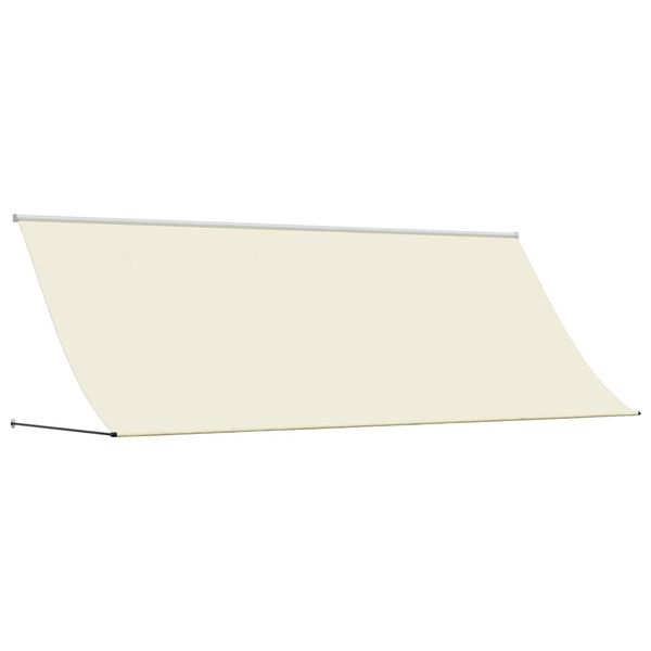 vidaXL Retractable Awning Cream Fabric 137.8 x 59.1 in Retractable