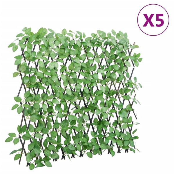 vidaXL Artificial Ivy Trellis Expandable 5 pcs Green 70.9x25.6"