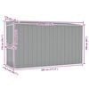 vidaXL Garden Shed Grey Galvanized Steel Large Garden Shed Rectangular