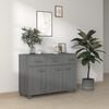 vidaXL Sideboard Dark Grey Solid Pine Wood, MDF Medium Buffet Sideboard