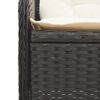 vidaXL Garden Lounge Set Black, Cream White