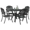 vidaXL Garden Dining Set 5 pcs Black 35.4" x 35.4" x 29.5
