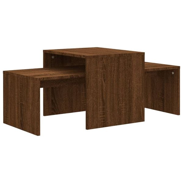 vidaXL Coffee Table Brown oak Engineered wood Expandable Coffee Table