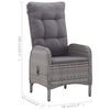 vidaXL Garden Dining Set Grey