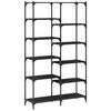 vidaXL Bookshelf Black Engineered wood, iron 39.4x12.6x66.9 in