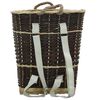 vidaXL Firewood Backpack with Carrying Belts 17.5" x 14.6" x 19.7" Natural Willow