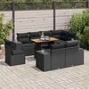 vidaXL Garden Sofa Set Black