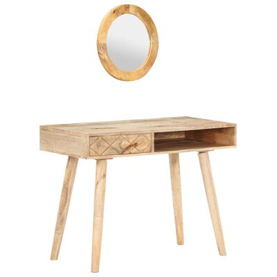 vidaXL Dressing Table 39.4"x19.7"x29.9" Solid Mango Wood