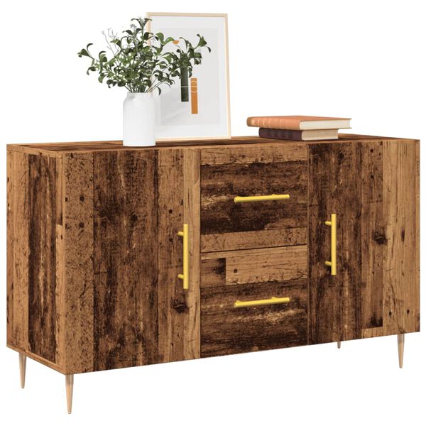 vidaXL Sideboard Old wood Engineered wood, Metal Standard Sideboard