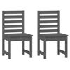 vidaXL Garden Dining Set Grey Solid pine wood Medium Modern
