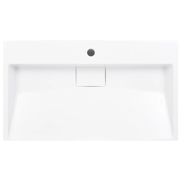 vidaXL Wash Basin 31.5"x18.1"x4.3" Mineral Cast/Marble Cast White