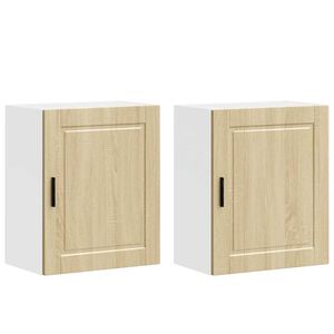 vidaXL Kitchen Wall Cabinet Set of 2 Sonoma oak Engineered wood
