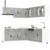 vidaXL Kitchen Cabinet Set Concrete Grey Engineered Wood Large