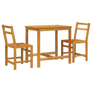 vidaXL Balcony Set Natural Acacia Wood Solid Acacia wood Compact