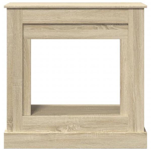 vidaXL Fireplace Surround Sonoma Oak 35.4x11.8x35.4" Engineered Wood